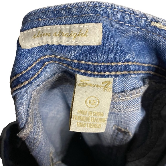 Seven 7 Women’s Light Wash Slim Straight Denim Jeans - Picture 5 of 9
